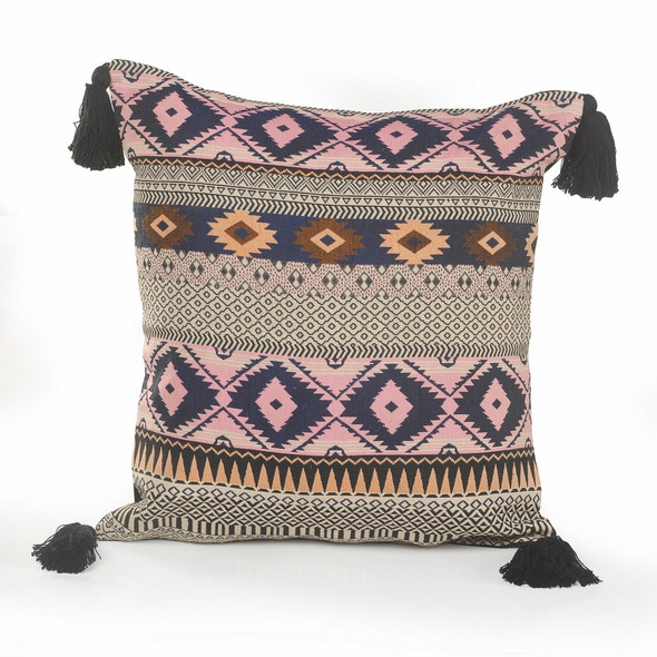 LR Home Homestead 07462 Black Yellow Blush Pillow