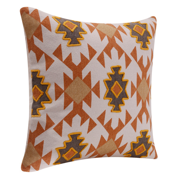 LR Home Sedona 07952 Orange Off-White Pillow