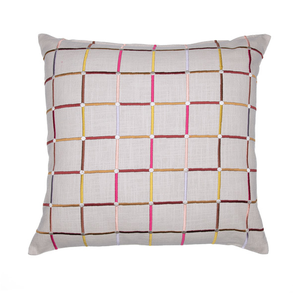 LR Home Stacy Garcia 08664 White Multi Pillow