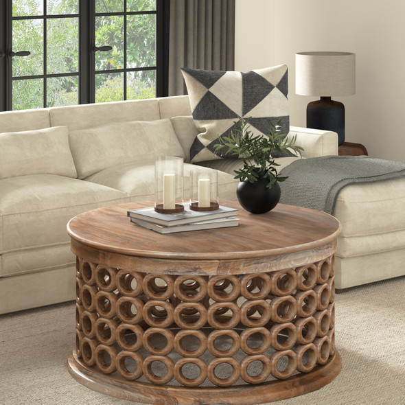 LR Home Stella 04068 Washed FInish Coffee Table