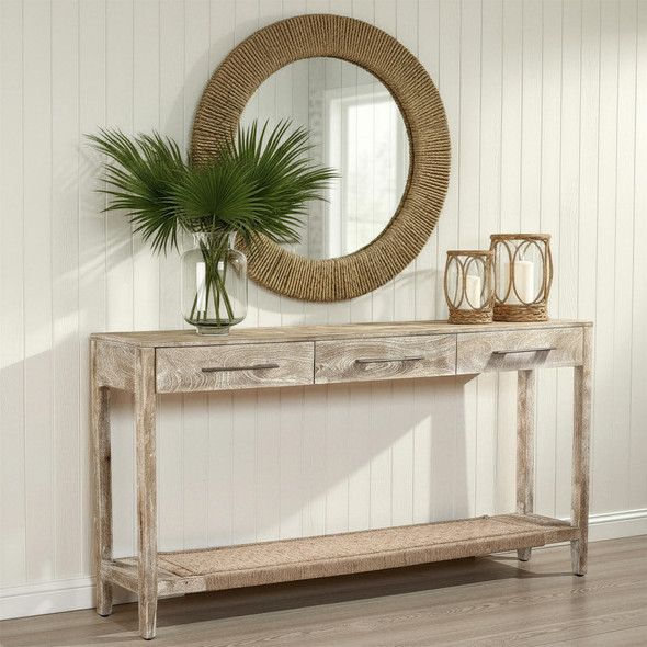 LR Home Beau 46295 White Washed Console