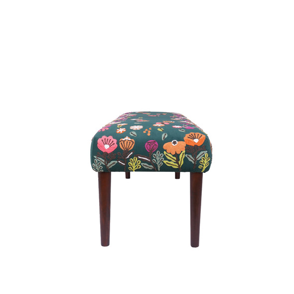 LR Home Matilda 46338 Green Multi Accent Bench