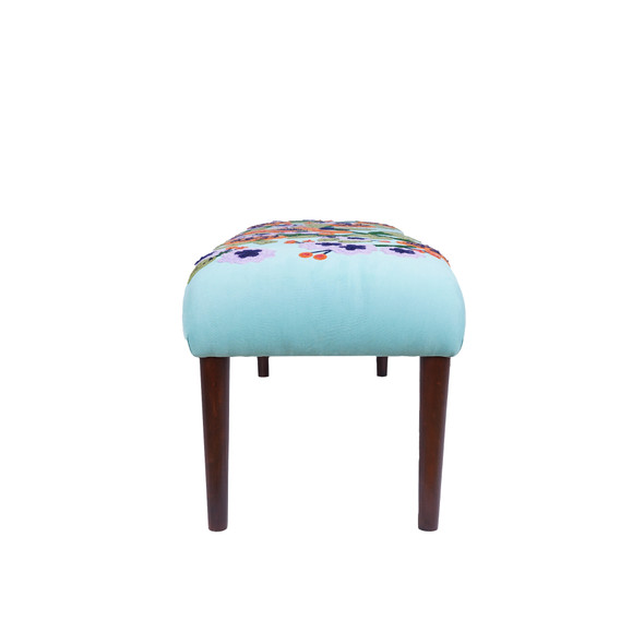 LR Home Matilda 46336 Blue Multi Accent Bench