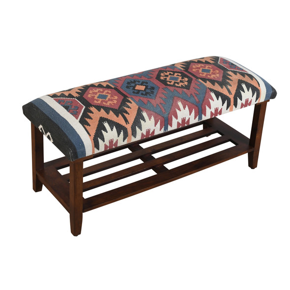 LR Home Reno 46324 Multicolored Accent Bench