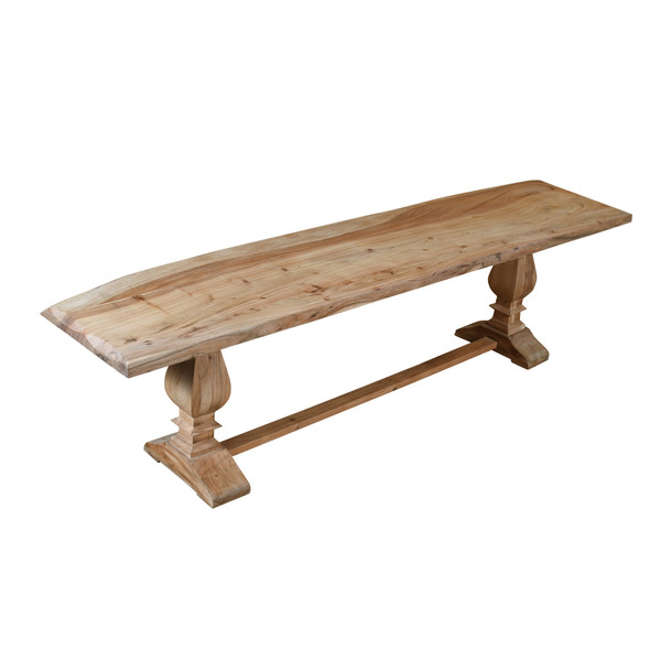 LR Home Finley 99082 Natural Brown Dining Bench