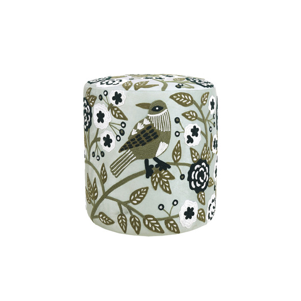 LR Home Matilda 46097 Green Ivory Ottoman