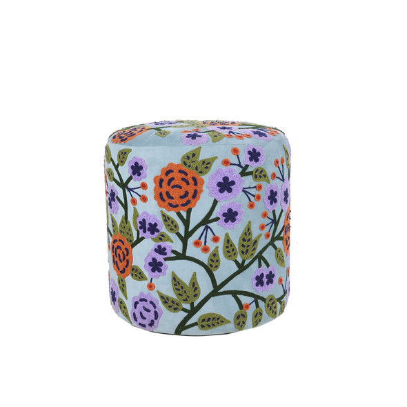 LR Home Matilda 03895 Blue Multi Ottoman