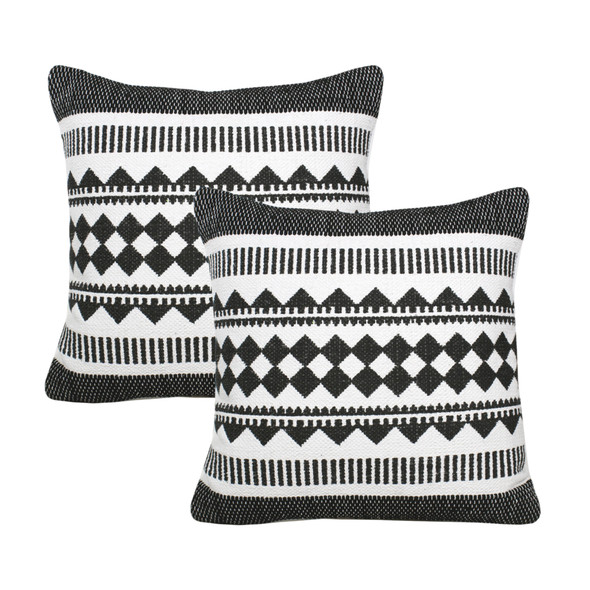 LR Home Laetitia 07751 Black White Pillow