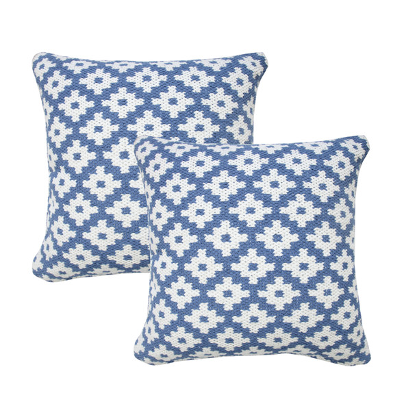LR Home Leonard 07759 Blue White Pillow