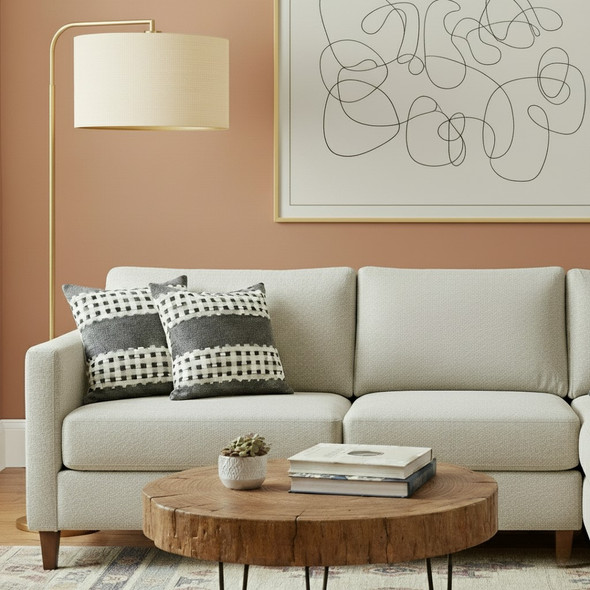 LR Home Lorena 07788 Black Gray White Pillow