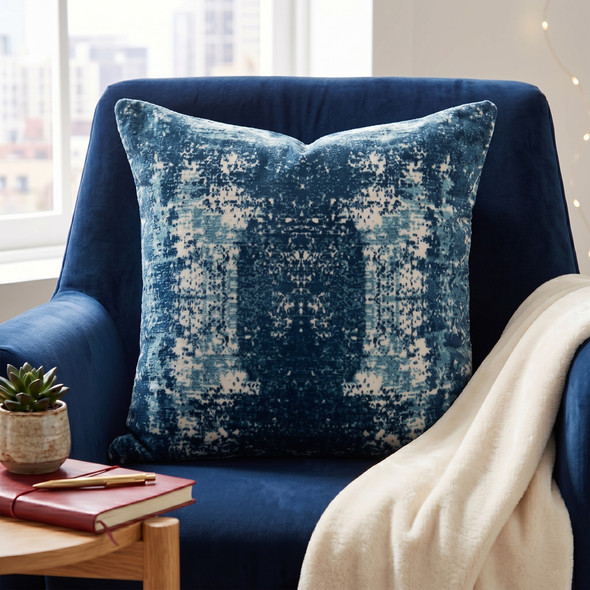 LR Home Milano 08410 Blue Ivory Pillow