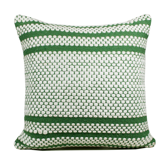 LR Home Mindy 07741 Jade Green White Pillow