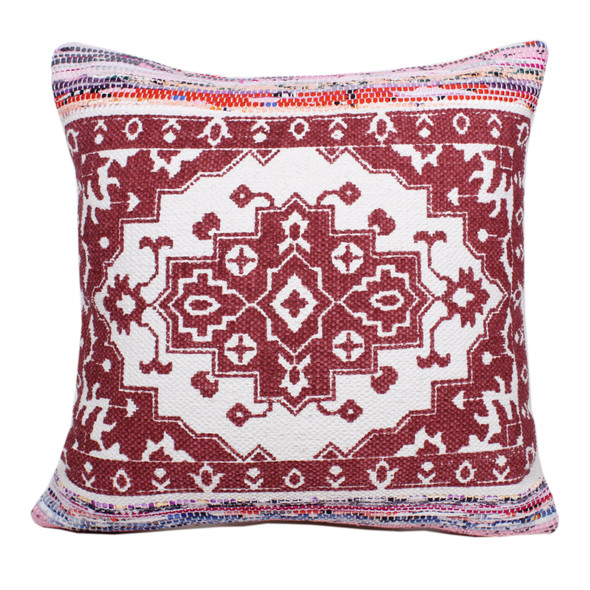 LR Home Mindy 07745 Red White Multi Pillow
