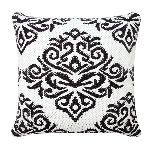LR Home Modern Motif 07756 White Black Pillow