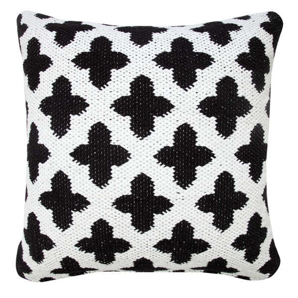 LR Home Modern Motif 07761 White Black Pillow