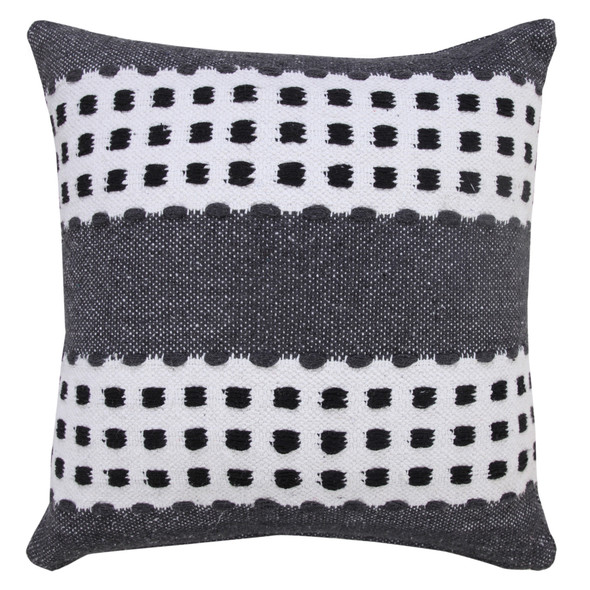 LR Home Modern Motif 07788 Black Gray White Pillow