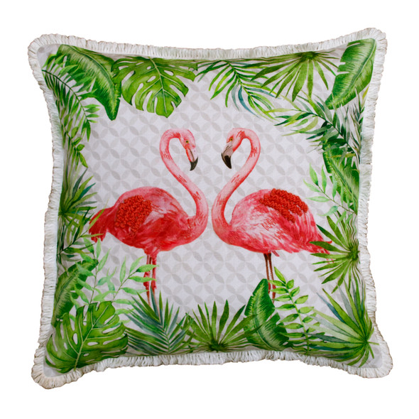 LR Home Panama 08048 Coral Pink Green Pillow