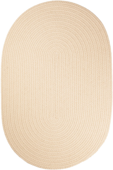 Rhody Solid Poly S001 Cream Area Rug