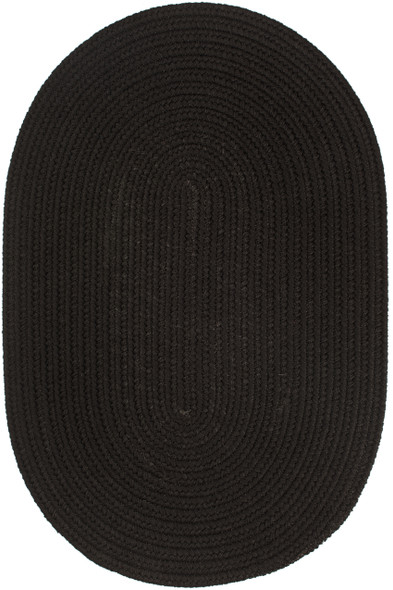 Rhody Solid Poly S016 Black Area Rug