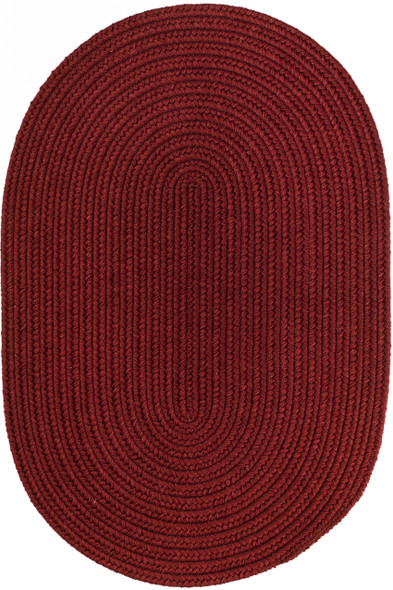 Rhody Solid Wool S121 Barn Red Area Rug