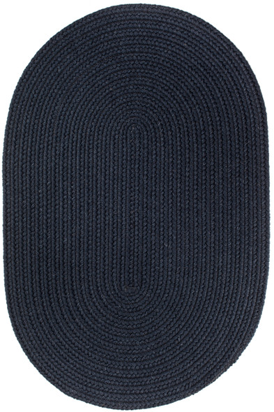 Rhody Solid Wool S156 Navy Area Rug