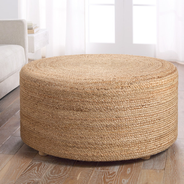 Jaipur Saba Stool SBT02 Tan Beige Pouf