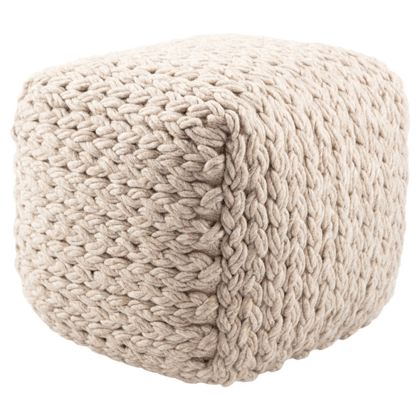 Jaipur Scandinavia Pouf SCP14 Ivory White Pouf
