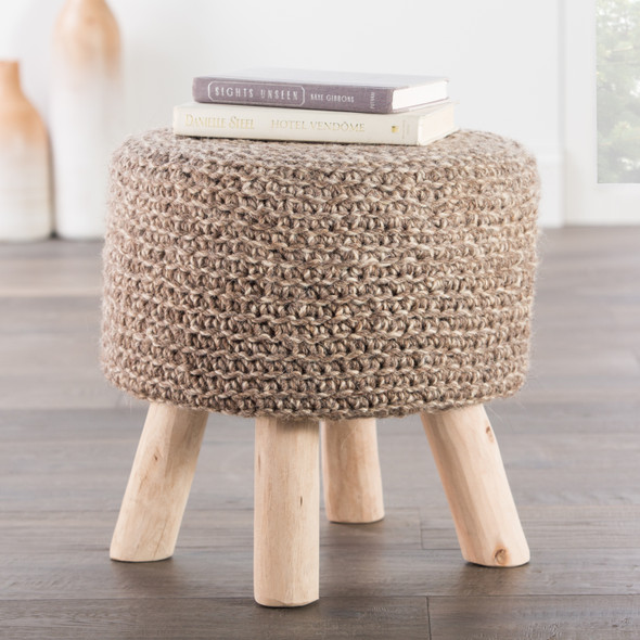 Jaipur Westport WES02 Tan Beige Pouf