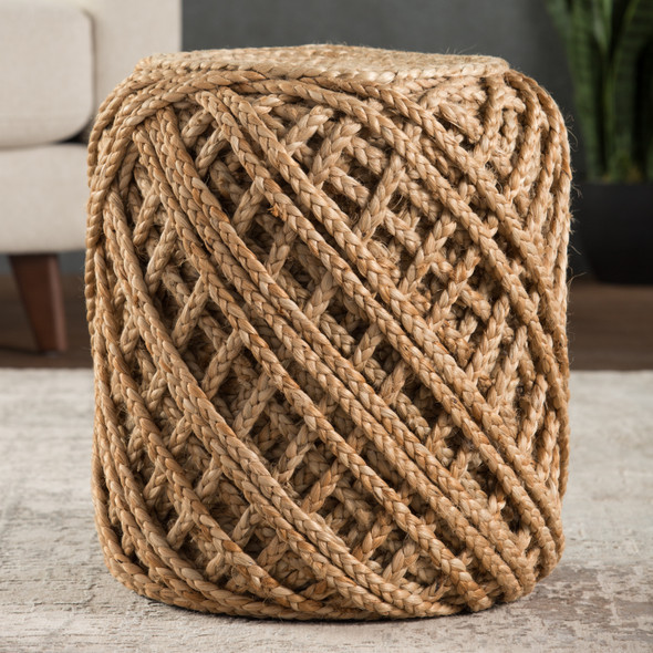 Jaipur Scandinavia Pouf SCP19 Tan Beige Pouf