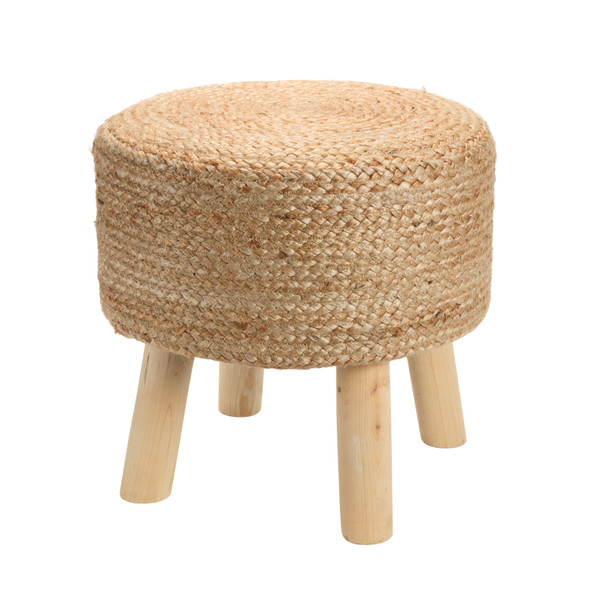 Jaipur Saba Stool SBT01 Tan Beige Pouf