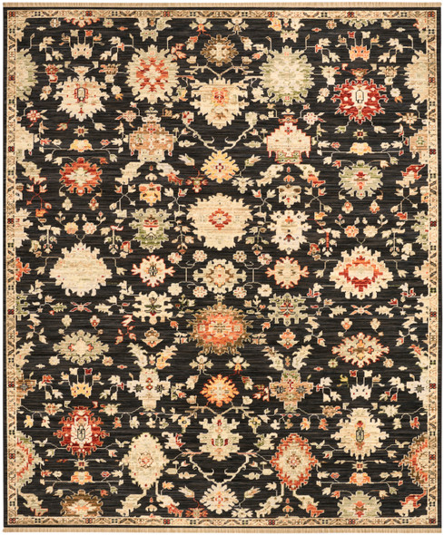 Nourison Antique Bloom ANB01 Black Rug