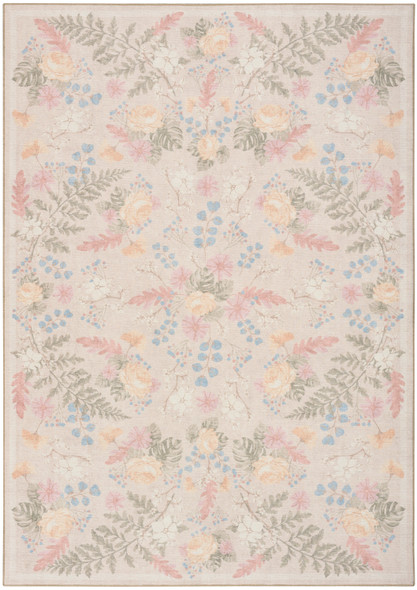 Nourison Botanical Washables BOT02 Beige Multicolor Rug