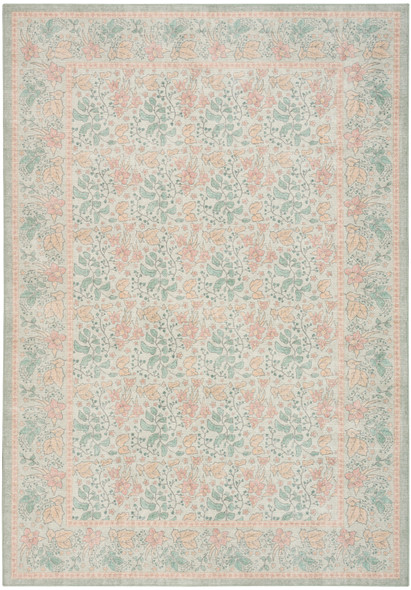 Nourison Botanical Washables BOT03 Green Multicolor Rug