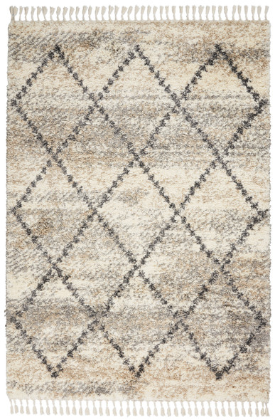 Nourison Oslo Shag OSL01 Ivory Grey Rug