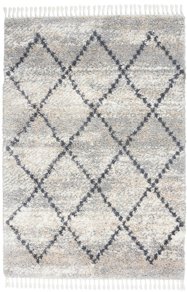 Nourison Oslo Shag OSL01 Silver Grey Rug