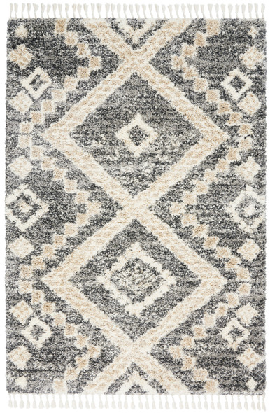 Nourison Oslo Shag OSL02 Grey Ivory Rug