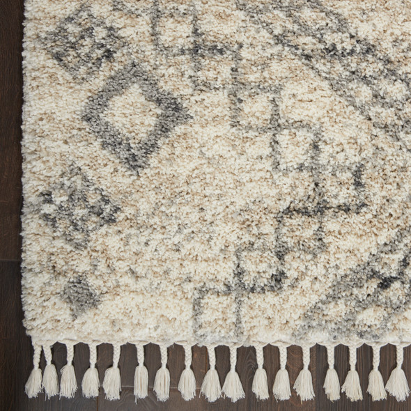 Nourison Oslo Shag OSL02 Ivory Grey Rug