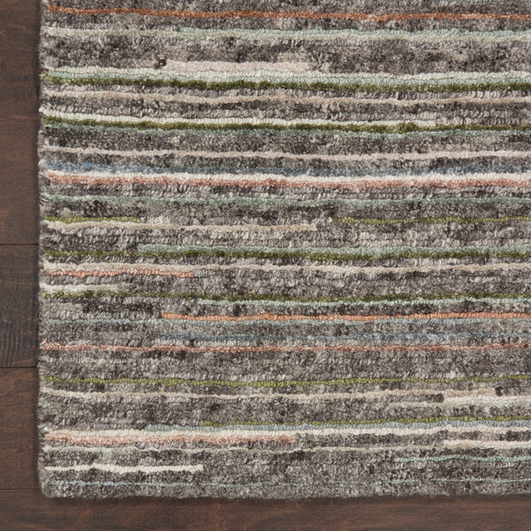 Nourison Plateau PAE01 Grey Green Rug