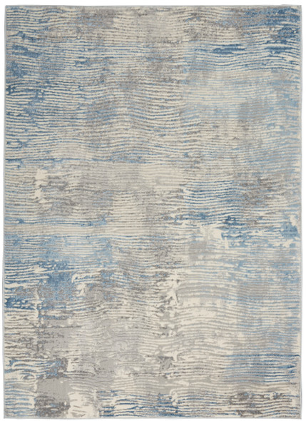 Nourison Solace SLA01 Ivory Grey Blue Rug