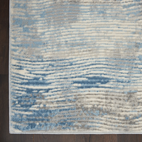 Nourison Solace SLA01 Ivory Grey Blue Rug