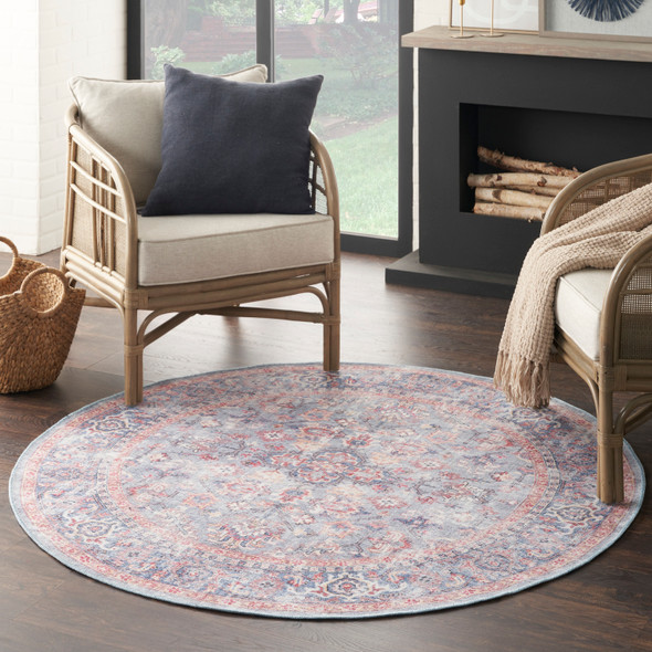 Nourison New Concept Washables SR104 Blue Multicolor Rug