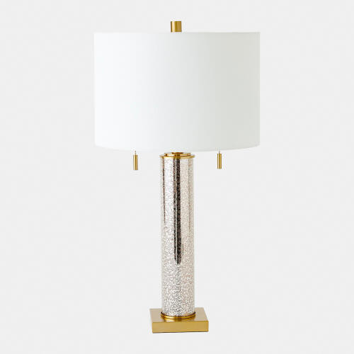 Global Views Randall Mercury Glass Silver Accent Table Lamp