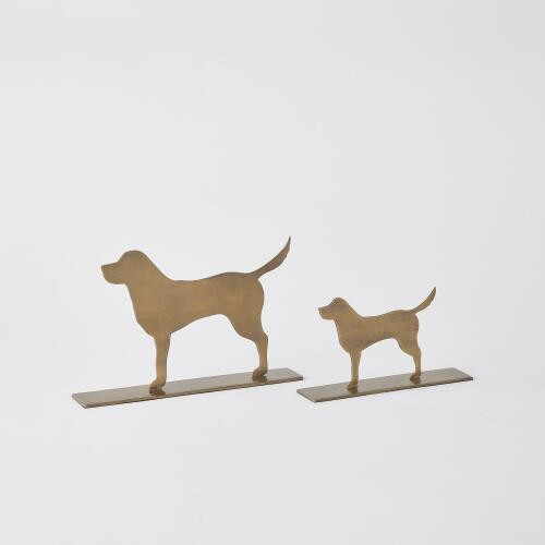 Global Views Dog Antique Brass Decorative Sculpture