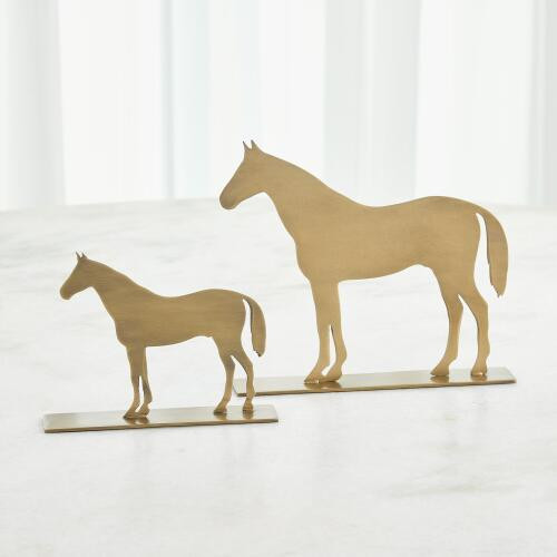 Global Views Horse Antique Brass Decorative Sculpture