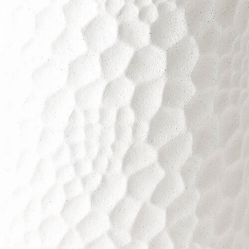 Global Views Brorie Chiseled White Garden Stool