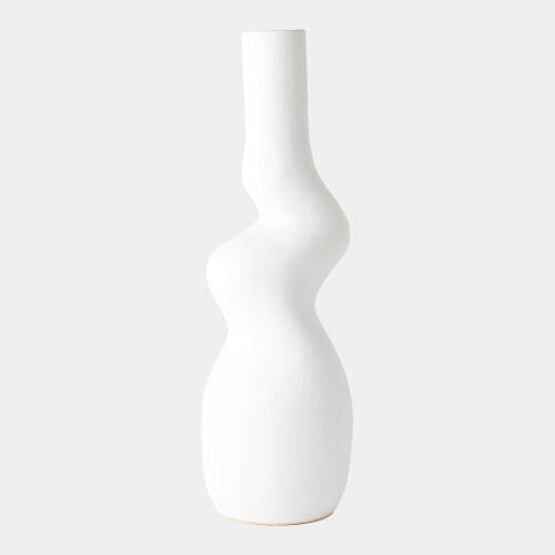 Global Views Crooked White Vase