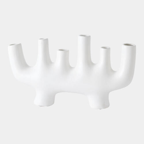 Global Views Abra White Vase