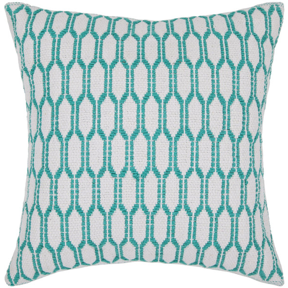 Chandra CUS-28034 White Green Pillow