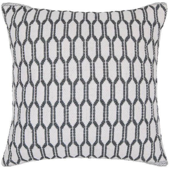 Chandra CUS-28035 White Grey Pillow