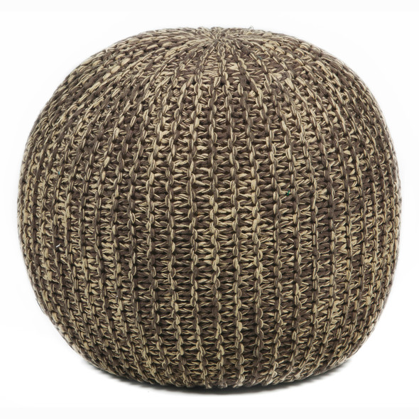 Chandra POU-102 Beige Brown Pouf